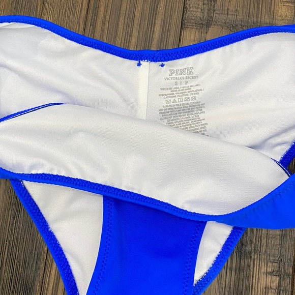 Bright blue scrunch butt swimsuit bottoms - Picture 3 of 5